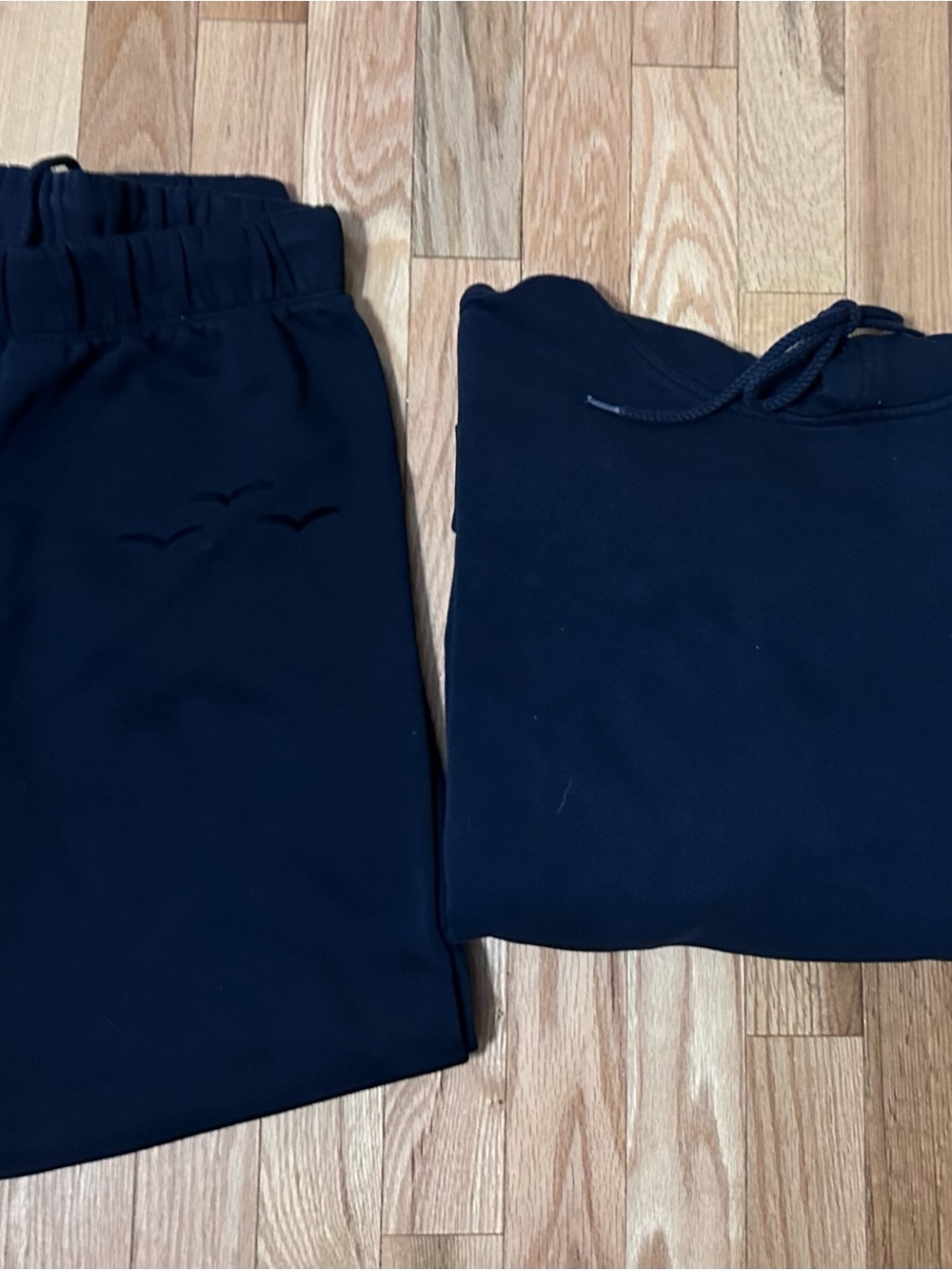 Women's Black Pull-On Jogger Sweatpants with Elastic Drawstring Waist